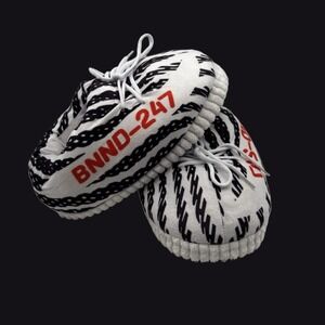BNND 247 Zebra Print Plush Slippers Cozy Indoor Shoes
